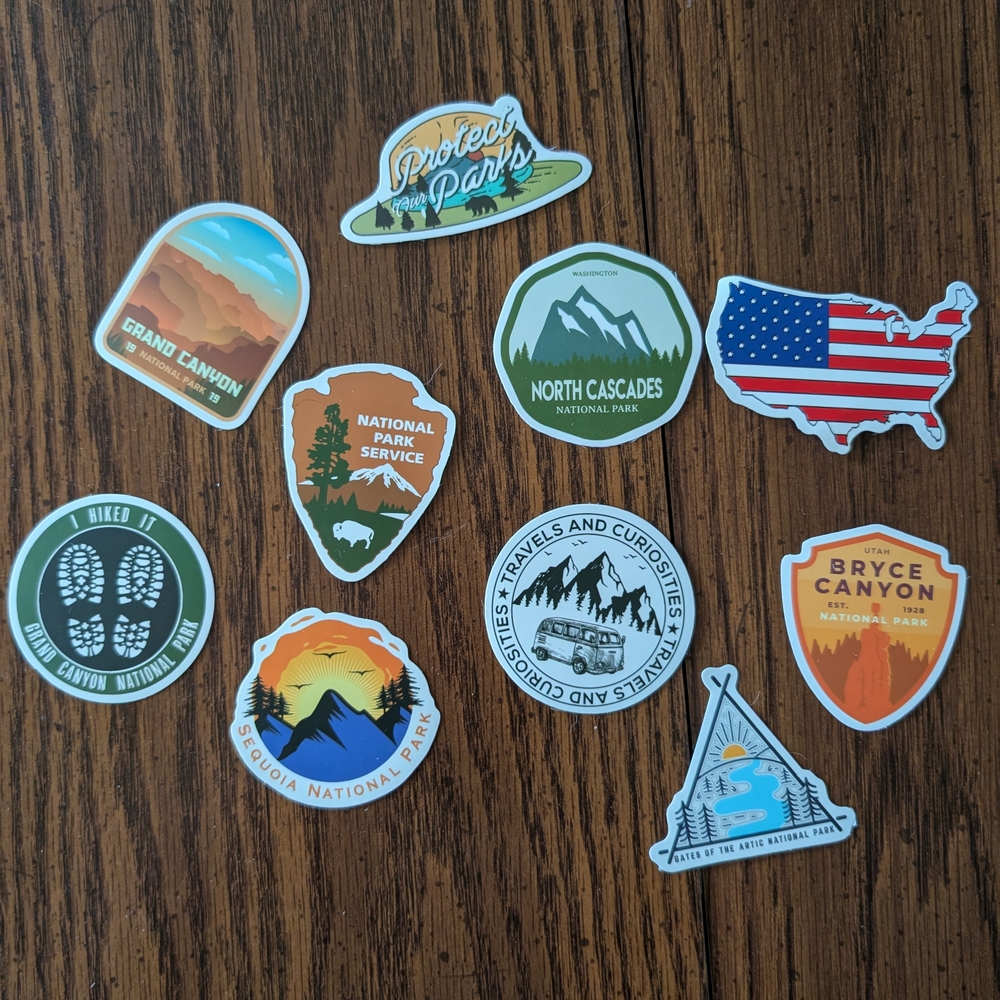 National Park Sticker Set